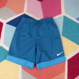 Nike Dri-Fit Kids Athletic Shorts Blue Mesh Lined‎ Blue Size 6 Medium 5-6yrs